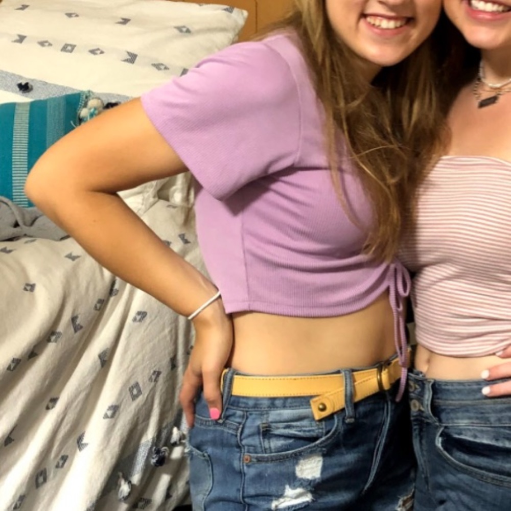 Purple crop top